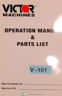 Victor-Victor Tailift TPR 720A, 820A & 920A, Attachment, Operation & Parts List Manual-TPR 720A-TPR 820A-TPR 920A-01